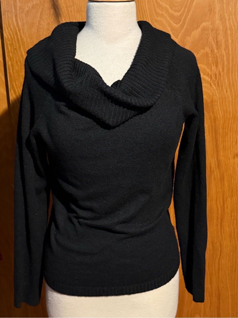 Cider Black Cowl Neck Women's Sweater